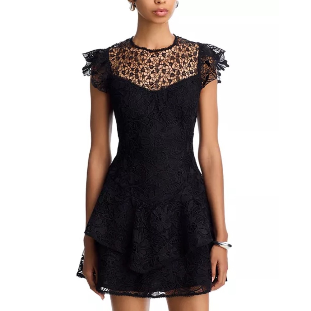 AQUA Lace Sleeveless Mini Dress